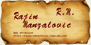 Rajin Manzalović vizit kartica